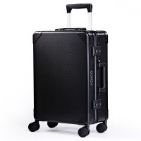 [ADIGO] スーツケース アルミ 日本製 機内持ち込み カーボンファイバー柄 【カーボン柄（ブラック S）】